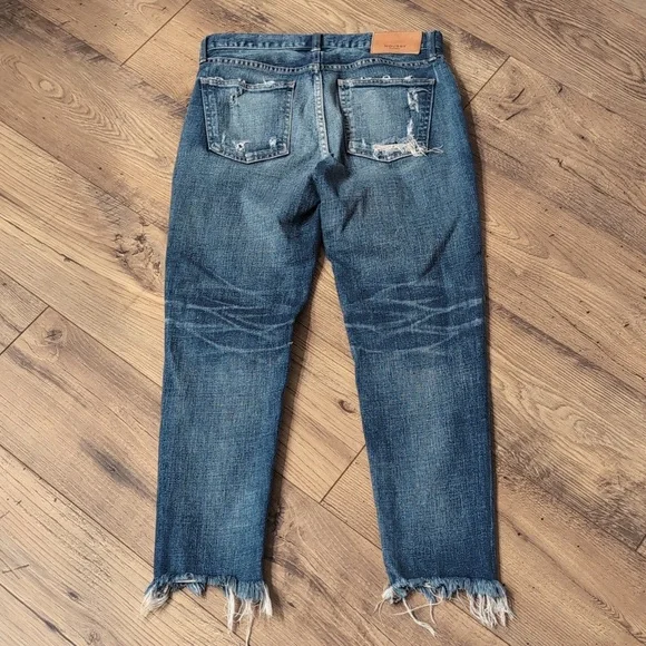 Mossy Vintage Jeans, distressed raw ham, size 27